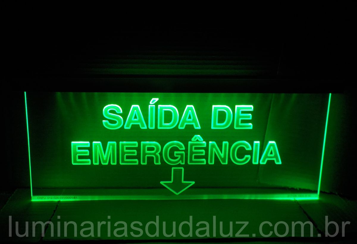 DUDALUZ - Sinalizao de Emergncia - Placa Cd:0363/Mod: Sada de ...